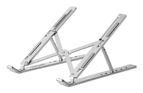SOPORTES/MANHATTAN/462600/SOPORTE DE ALUMINIO PARA LAPTOP O TABLET CON ELEVACIÓN AJUSTABLE, PREMIUM