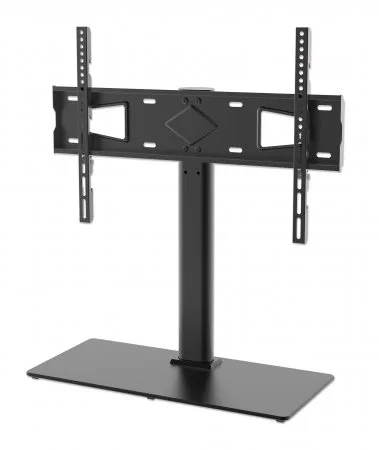 SOPORTE TV,MANHATTAN,462297, P/MESA 45KG, 32 A 65 ALTURA AJUSTABLE, BASE DE VIDRIO