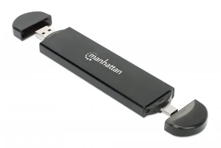 GABINETE MANHATTAN,USB A SDD M.2 NVME Y SATA, TIPO-C MACHO Y TIPO-A MACHO, PARA SSDS 2230/2242/2260/2280