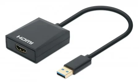 CONVERTIDOR VIDEO,MANHATTAN,153690,USB 3.2 A HDMI H, 1080P