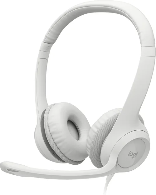 AUDIFONOS DIADEMA LOGITECH H390 SUPRESION DE RUIDO CONTROL DE VOLUMEN USB BLANCO