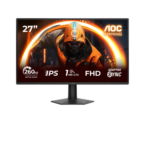 MONITOR GAMER AOC 27G50Z / PANEL IPS / 27 PULGADAS / HDMI / DISPLAYPORT / ASPECTO 16;9 / TR 1 MS / ADAPTIVE SYNC / 260 HZ / RESOLUCION 1920 X 1080 / BRILLO 300 CD/M2 / VESA 100X100 MM / NEGRO Y ROJO