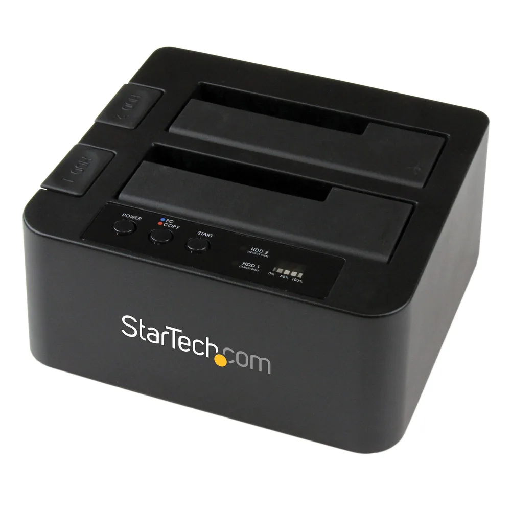 BASE CLONADORA DOCK STATION USB 3.0 Y ESATA COPIADORA DE UNIDADES DE DISCO SATA 6GBPS DE 2.5 Y 3.5 PULGADAS - CLONADOR AUTONOMO - STARTECH.COM MOD. SDOCK2U33RE