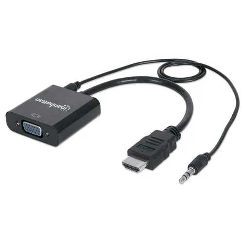 CONVERTIDOR VIDEO,MANHATTAN,151559, HDMI A SVGAAUDIO, BOLSA