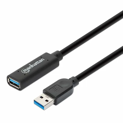 CABLE USB EXTENSIÓN, MANHATTAN,1537517,V3.2 EXT. ACTIVA  10.0M NEGRO
