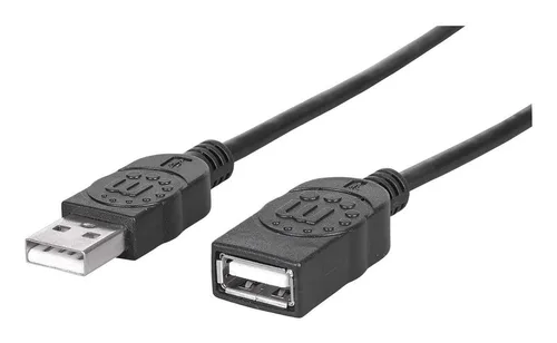 CABLE USB,MANHATTAN,338653, V2.0 EXT. TIPO A  1.8M NEGRO