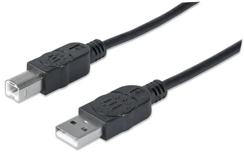 CABLE USB, MANHATTAN,306218, V2.0 A-B  0.9M, NEGRO