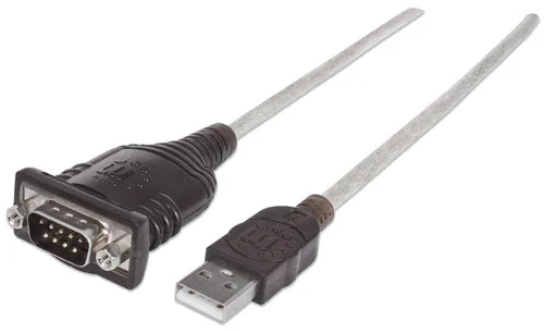 CONVERTIDOR,MANHATTAN,151849, USB A SERIAL DB9M 1.8M CHIP PL-2303RA