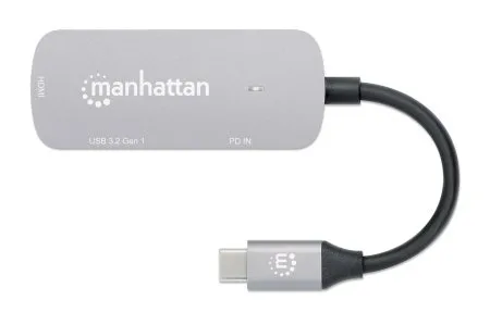 DOCKING USB,MANHATTAN,130707,-C 3 PTOS, HDMI/USB-A/USB-C PD