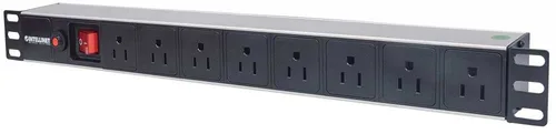 BARRA PDU,INTELLINET,713993, 8 CONT. GAB/RACK 19, 1U, CONTRA SOBRECARGA, ON/OFF