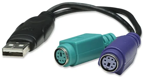 CONVERTIDOR USB,MANHATTAN,179027, A PS/2 ,2 PUERTOS TECLADO Y MOUSE