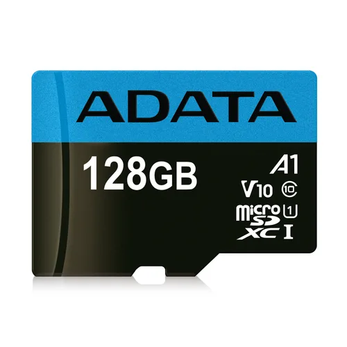 MEMORIA ADATA MICRO SDXC/SDHC 128GB UHS-I 100MB/25MB CLASE 10 V10 A1 C/ADAPTADOR AUSDX128GUICL10A1-RA1