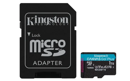 MEMORIA FLASH MICRO SD KINGSTON SDXC CANVAS GO PLUS 1TB 200MB/S UHS-I U3 V30 C/ADAPTADOR (SDCG4/1TB)