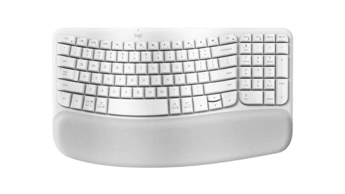 TECLADO LOGITECH WAVE KYES ERGONOMICO INALAMBRICO EASY-SWITCH RECEPTOR BOLT (ESPAÑOL) BLANCO