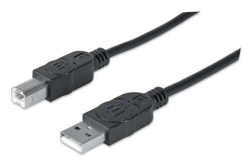CABLE USB,MANHATTAN,337779, V2.0 A-B  5.0M, ALTA VELOCIDAD,NEGRO