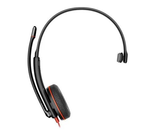 DIADEMA HP POLY 8X214A6 BLACKWIRE C3210/ ALAMBRICA MONOAURAL USB-A USB-C REDUCCION DE RUIDO CON MICROFONO CONTROL EN EL CABLE COLOR NEGRO CON NARANJA