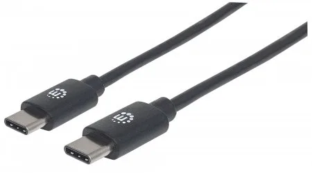 CABLE USB,MANHATTAN,354868,-C V2.0, C-C 0.5M NEGRO  60W, 480MBPS