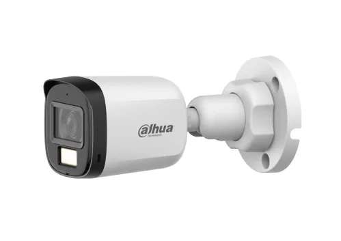 CAMARA/ DAHUA/ DH-HAC-B1A51N-U-IL-A/ BULLET DE 5 MP SERIE COOPER/ LENTE 2.8 MM APERTURA HASTA 106/ ILUMINACION DUAL INTELIGENTE/HASTA 30MTS CON IR 20MTS LUZ CALIDA/ MICROFONO INCORPORADO/ PLASTICO