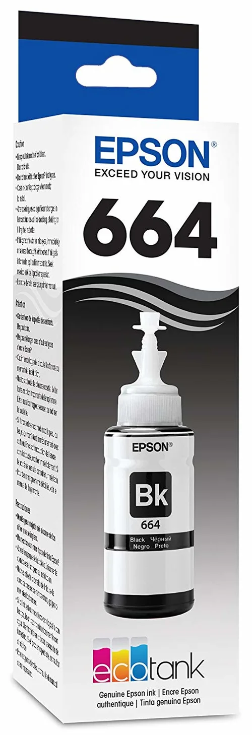 CARTUCHO EPSON MODELO 664 NEGRO, PARA L110, L200, L210, L350, L355, L555, L300, L1300