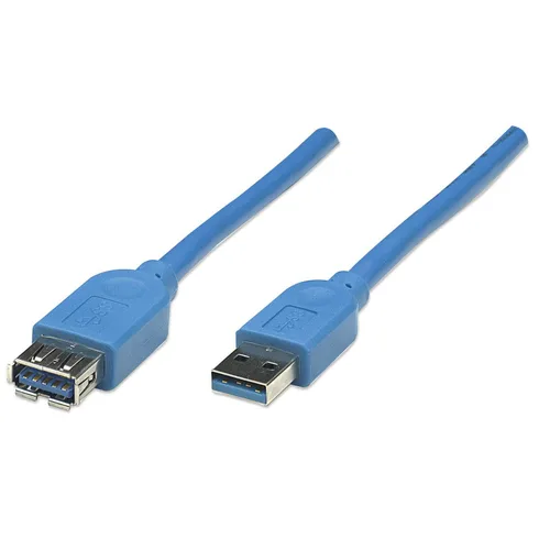 CABLE USB,MANHATTAN,322379, V3.0 EXT. 2.0M AZUL