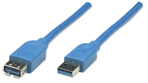 CABLE USB,MANHATTAN,322447, V3.2 EXT. TIPO A  3.0M AZUL, 5 G