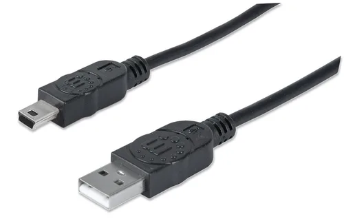 CABLE USB,MANHATTAN,33375, V2.0 A-MINI B 1.8M NEGRO