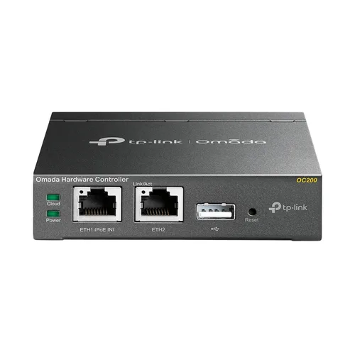 CONTROLADORA | TP-LINK | OC200 | CLOUD OMADA |2 RJ45 10/100 MBPS SOPORTA POE 802.3AF/802.3AT | 1 USB 2.0 | MICRO USB ADMINISTRA HASTA 100 DISPOSITIVOS Y 1,000 CLIENTES
