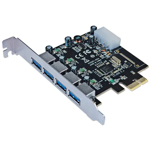 TARJETA USB,MANHATTAN,152891, V3 PCI EXPRESS 4 PTOS ESTANDAR-BRACKET