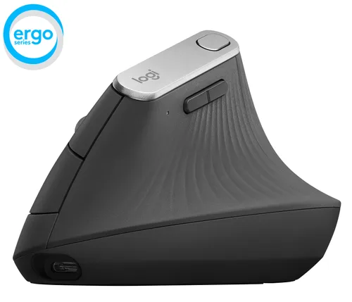 MOUSE LOGITECH MX VERTICAL ERGONOMICO EASY-SWITCH RECARGABLE BLUETOOTH UNIFYING GRAFITO