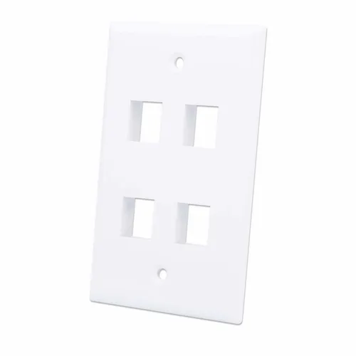 TAPA FACEPLATE, INTELLINET,163316, 4 PERFORACION BLANCO