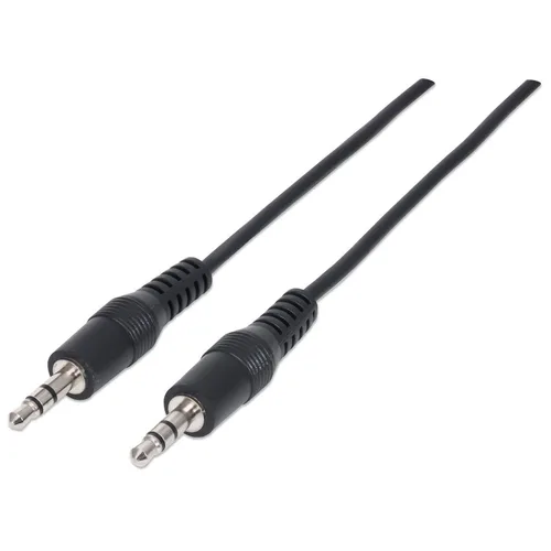 CABLE AUDIO,MANHATTAN,334594, ESTEREO 3.5MM M-M 1.8M NEGRO