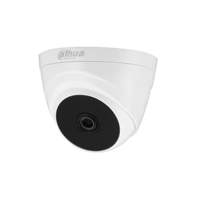 CAMARA ANALOGA/ DAHUA/ HAC-T1A21N-U-28/ DOMO DE 2 MP/ LENTE 2.8 MM / 100 GRADOS DE APERTURA/ SMART IR 25 MTS/ USO INTERIOR/ CVI/TVI/AHD/CBVS/ PLASTICA