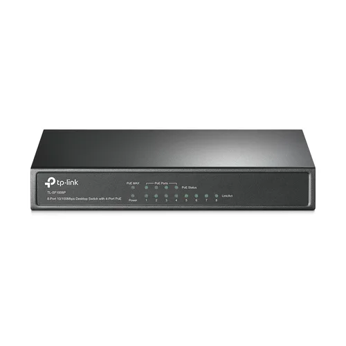 SWITCH | TP-LINK | TL-SF1008P | 8 PUERTOS |RJ45 10/100 MBPS |NO ADMINISTRABLE |  4 PUERTOS POE | PARA ESCRITORIO