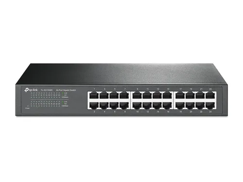 SWITCH | TP-LINK | TL-SG1024D | 24 PUERTOS RJ45 GIGABIT 10/100/1000 | NO ADMINISTRABLE |PARA ESCRITORIO O RACK 13 PULGADAS