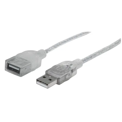 CABLE USB,MANHATTAN,336314, V2.0 EXT. 1.8M PLATA