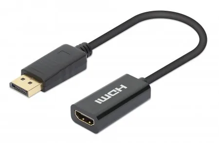ADAPTADOR,MANHATTAN,153713, DISPLAYPORT M A HDMI H 4K@60HZ