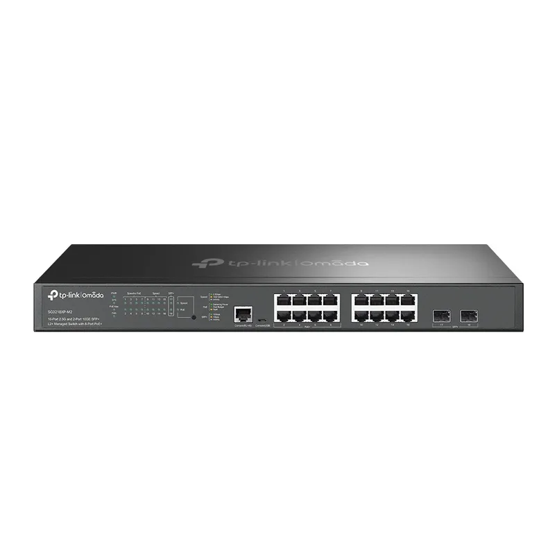 SWITCH | TP-LINK | SG3218XP-M2 | OMADA L2+ DE 16 PUERTOS A 2.5G Y 2 SFP+ A 10G | 8 POE+