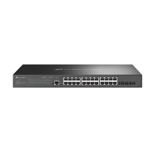 SWITCH TP-LINK TL-SG3428MP 24 PUERTOS RJ45 GIGABIT 10/100/1000 MBPS POE ADMINISTRABLE CON 4 RANURAS SFP 1 RJ45 CONSOLA Y 1 MICRO-USB CONSOLA JETSTREAM PARA RACK 19 PULGADAS