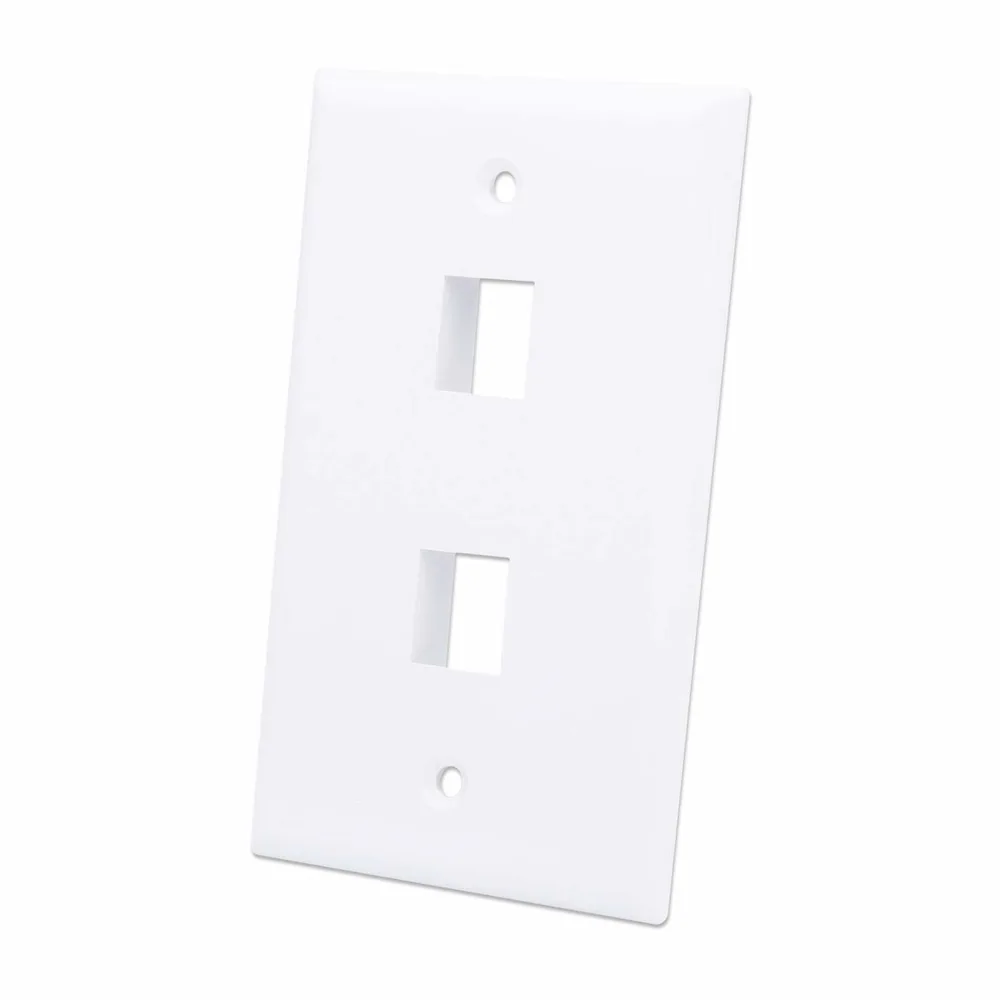 TAPA FACEPLATE,INTELLINET,163293, 2 PERFORACION BLANCO