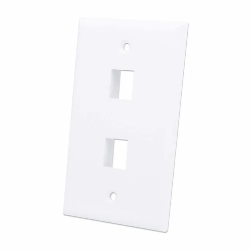 TAPA FACEPLATE,INTELLINET,163293, 2 PERFORACION BLANCO