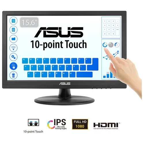 MONITOR TOUCH ASUS VT169HE /15.6 /1920X1080 /TR 5MS /HDMI /VGA /VESA