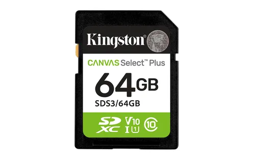 Memorias Memoria Flash Card KINGSTON SDXC Canvas Select 64GB 100MB