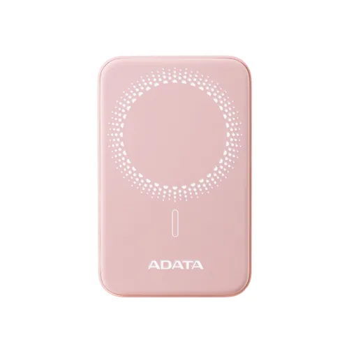 BATERIA DE RESPALDO ADATA POWER BANK MAGNÉTICO R050 5000 MAH USB -C CARGA INALÁMBRICA COLOR ROSA (PR050-11PK)