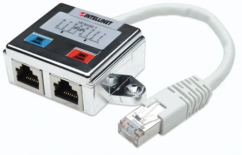 DISTRIBUIDOR MODULAR,INTELLINET,504195, 1X2 RJ45 CAT 5E
