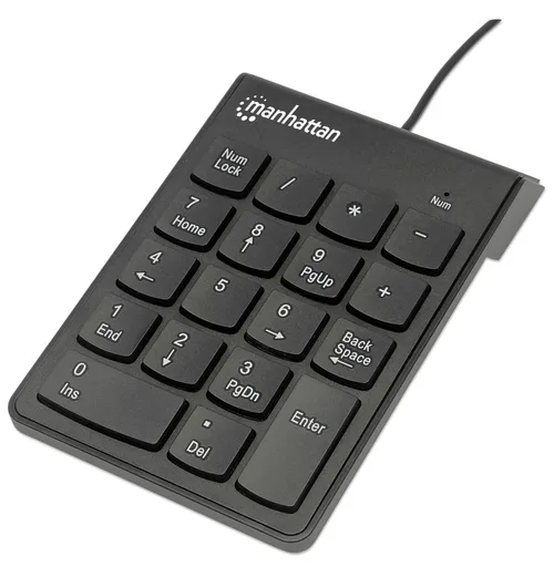 TECLADO,MANHATTAN,176354, NUMERICO USB NEGRO