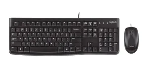 TECLADO Y MOUSE LOGITECH MK120 ALAMBRICO USB (ESPAÑOL) NEGRO