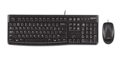 TECLADO Y MOUSE LOGITECH MK120 ALAMBRICO USB (ESPAÑOL) NEGRO