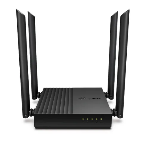 ROUTER |TP-LINK | ARCHER C64 |WIFI | INALAMBRICO MU-MIMO | AC1200 | 5 GHZ 867 MBPS | 2,4 GHZ 400 MBPS | COBERTURA WIFI MEJORADA 4 ANTENAS EXTERNAS, SUSTITUYE A ARCHER C60