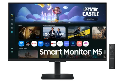 MONITOR LED SAMSUNG 27 PULGADAS /SMART MONITOR M5/ FHD (1920 X 1080)/ VA/ PLANO/ HDMI /BT/ WIFI/ 60 HZ/ NEGRO