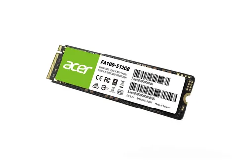 UNIDAD DE ESTADO SOLIDO SSD INTERNO ACER FA100 512GB M.2 2280 NVME PCIE GEN 3X4 LECT.3300 ESCRIT.2700 MBS 3D TLC NAND PC LAPTOP MINIPC (BL.9BWWA.119)